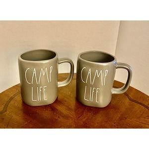 NWT Rae Dunn Pair of CAMP LIFE Mugs